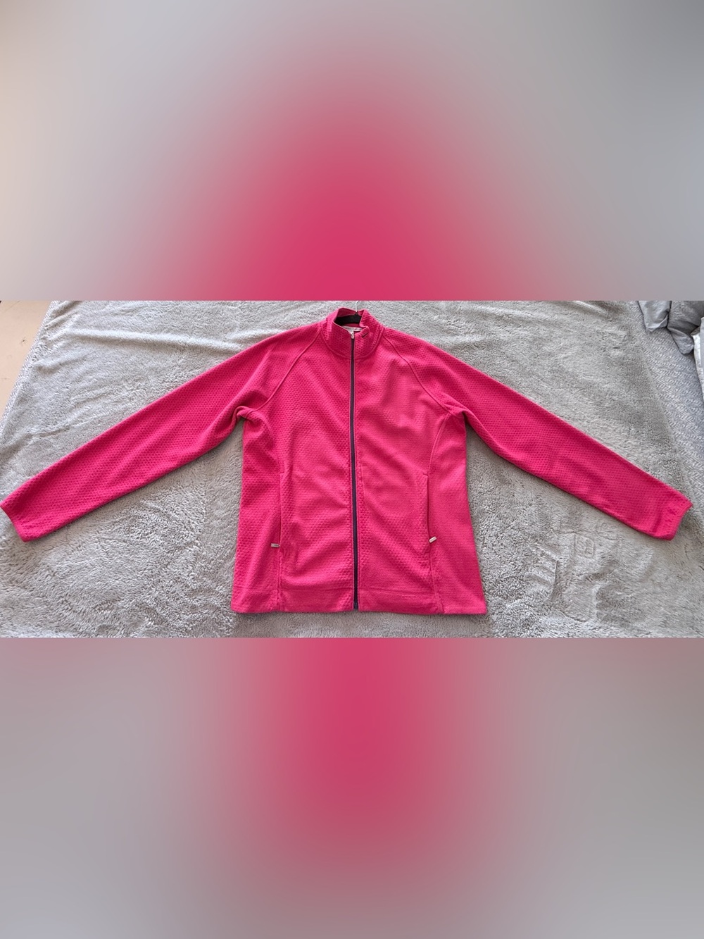 Nike Golf Women's Pink NikeFit Therma Waffle Knit Full Zip Jacket Size M